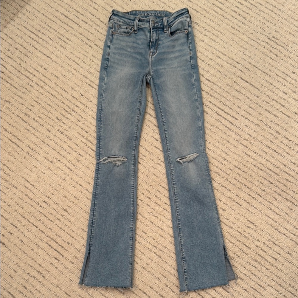 American Eagle high rise skinny kick, size 000